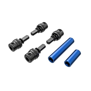 Driveshafts, center, male (steel) (4)/ driveshafts, center, female, 6061-T6 aluminum (blue-anodized) (front & rear) TRX-4M