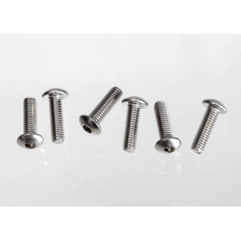 Screws, 3x10 button-head machine (hex drive) (stainless steel) (6)