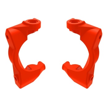 Caster blocks (c-hubs), left & right (red) Mini Maxx