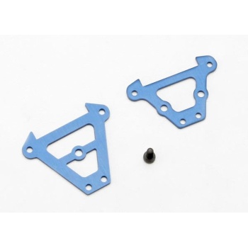 Bulkhead tie bars, front & rear (blue-anodized aluminum