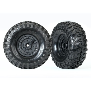 Tires and wheels, assembled, glued (Tactical 1.9” wheels, Canyon Trail 4.6x1.9” tires) (2)