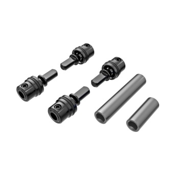 Driveshafts, center, male (steel) (4)/ driveshafts, center, female, 6061-T6 aluminum (dark titanium-anodized) (front & rear) TRX-4M