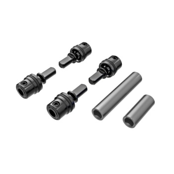 Driveshafts, center, male (steel) (4)/ driveshafts, center, female, 6061-T6 aluminum (dark titanium-anodized) (front & rear) TRX-4M