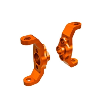 Caster-Blocks, 6061-T6 Alu orange Anodized l/r