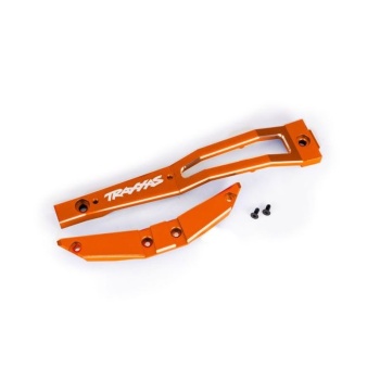 Chassis brace, front, 6061-T6 aluminum (orange-anodized/ 2.5x6mm CCS (with threadlock) (2)