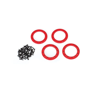 Beadlock Rings Red (1.9') Alu (4) + Screw