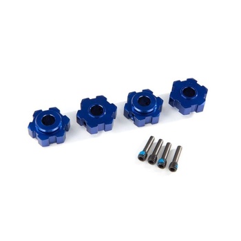 Wheel hubs, hex Alu Blue