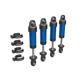 Shocks, GTM, 6061-T6 aluminum Blue (4), Alu TRX-4M