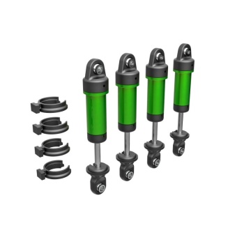 Shocks, GTM, 6061-T6 aluminum Green (4), Alu TRX-4M