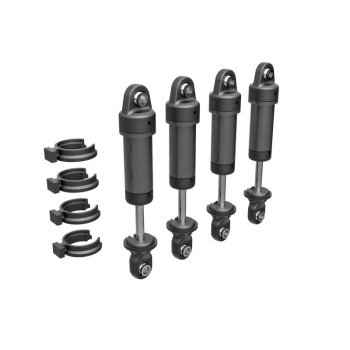 Shocks, GTM, 6061-T6 aluminum Grey (4), Alu TRX-4M