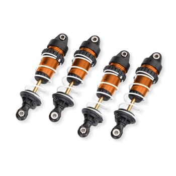 Aluminum GTR Shocks with springs, orange (4)