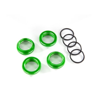 Spring retainer (adjuster) Alu green GT-Maxx (4) (with O-Ring)
