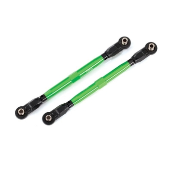 Toe links, front (TUBES green-anodized, 6061-T6 aluminum) (2) (for use with #8995 WideMaxx? suspension kit)