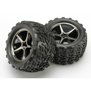 Tires on wheels assembeled, Gemini black chrome wheels,
Talon tires