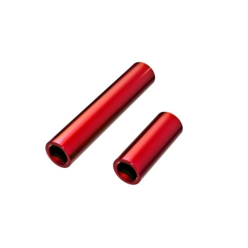 Driveshafts, center, female, 6061-T6 aluminum Red, Alu TRX-4M