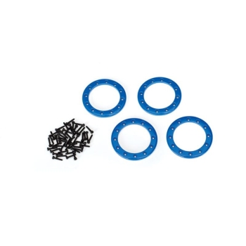 Beadlock Rings Blue (1.9') Alu (4) + Screw