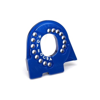 Motor mount plate, 6061-T6 aluminum (blue-anodized)