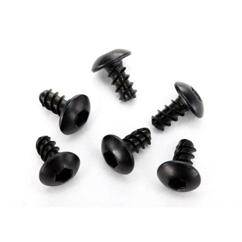 Screws, 2.6x5mm button-head, self-tapping (hex drive) (6)