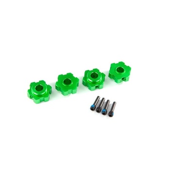 Wheel hubs, hex Alu green