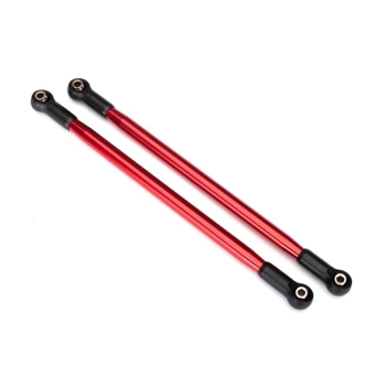 Suspension link, rear (upper) (aluminum, red-anodized) (10x206mm, center to center) (2) (assembled with hollow balls)