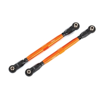 Toe links, front (TUBES orange-anodized, 6061-T6 aluminum) (2) (for use with #8995 WideMaxx? suspension kit)