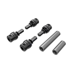 Driveshafts, center, male (steel) (4)/ driveshafts, center, female, 6061-T6 aluminum (dark titanium-anodized) (front & rear) TRX-4M