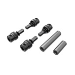 Driveshafts, center, male (steel) (4)/ driveshafts, center, female, 6061-T6 aluminum (dark titanium-anodized) (front & rear) TRX-4M