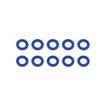 Team Associated Ballstud Washers, 5.5x0.5 mm, blue aluminum