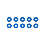 Team Associated Bulkhead Washers, 7.8x0.5 mm, blue aluminum
