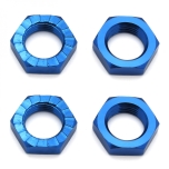 Team Associated FT Wheel Nuts, 17mm, blue