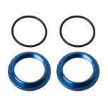 Team Associated 13mm Shock Collars, blue aluminum