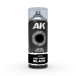 AK Fine Primer BLACK - Spray 400ml (Includes 2 nozzles)
