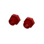 Arrma Aluminum Wheel Hex 24mm (Red) (2)