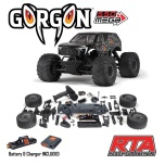 Arrma GORGON 2WD RTA Kit harjadega mootoriga Monster Truck (aku ja laadija komplektis), Tume metallik hall (KIT)