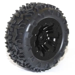 FTX Carnage mounted tire/wheel set - black (2)