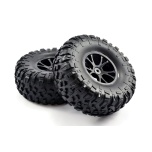 FTX OUTLAW tires premounted on black rims (2)