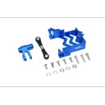 GPM alu standard servo mount + 25T horn + hardware for Traxxas X-MAXX, blue