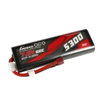 Gens ace 5300mAh 2S 7.6V 60C HardCase Lipo battery, T-plug