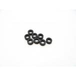 Hiro Seiko 3mm Alloy Spacer Set (thickness 1.5 mm), Black (8 pcs)