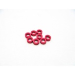 Hiro Seiko 3mm Alloy Spacer Set (thickness 1.5 mm), Red (8 pcs)