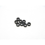 Hiro Seiko 3mm Alloy Spacer Set (thickness 2.0mm), Black (8 pcs)