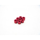 Hiro Seiko 3mm Alloy Spacer Set (thickness 2.5 mm), Red (6 pcs)