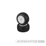 JConcepts Sprinter tagumised rehvid liimitud valgele veljele, Losi Mini-T 2.0 | Mini-B (paar)