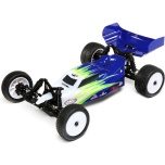 Losi Mini-B, Brushed, RTR: 1/16 2WD Buggy, blue/white