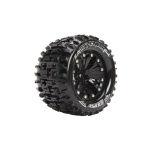 Louise MT-Pioneer 1/10 Monster Truck Tires, mounted on black rims, 14mm hex (Arrma Granite) 2pcs