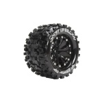 Louise MT-Uphill 1/10 Monster Truck Tires, mounted on black rims, 14mm hex (Arrma Granite) 2pcs