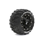 Louise MT-CYCLONE MFT 1/10 Monster Truck tire (soft) Bead-Lock 1/2" offset, black rim (12mm hex) (2pcs)