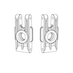 MJX Hyper Go 12212 Rear Hub Carriers - Part Number P12260
