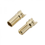 Gold banana connectors 3,5 mm (with cutout) (male + female) (1 pair)