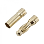 Gold (banana) connectors 5 mm (pmale+female pair)